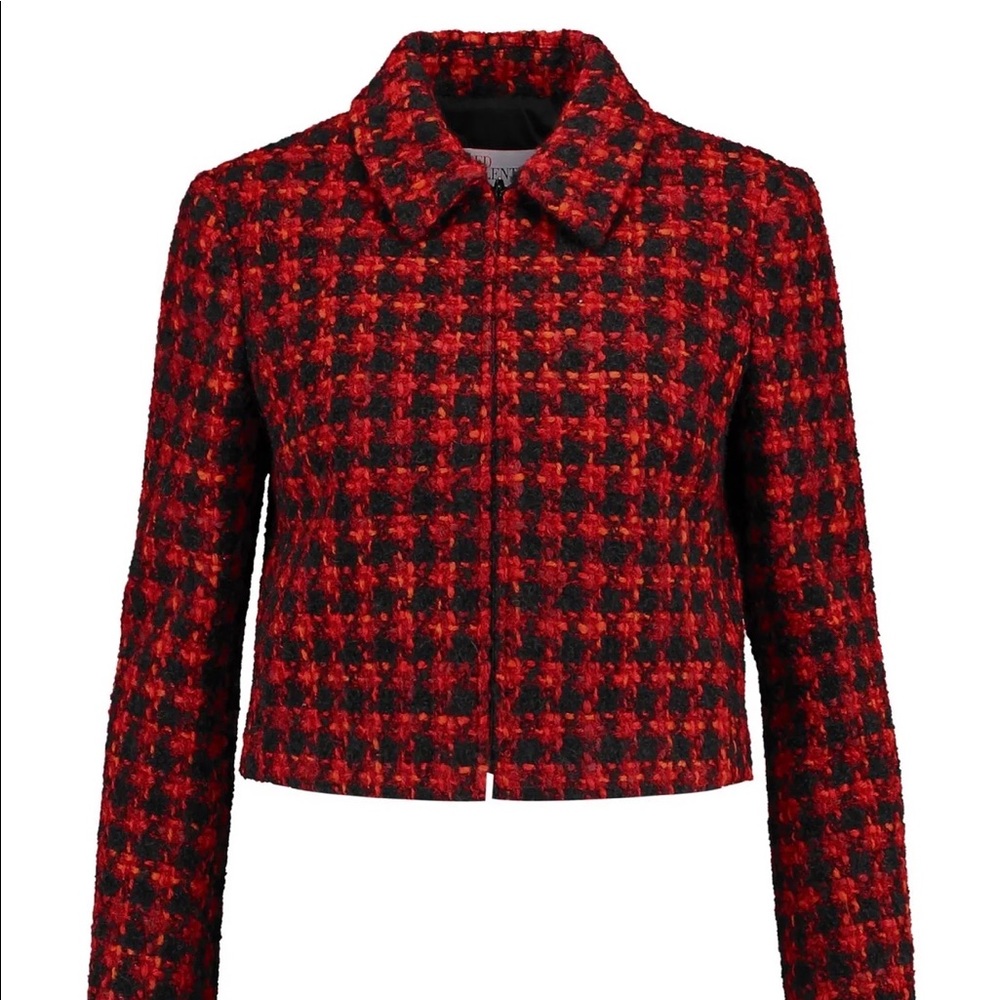 Valentino Red/Burgundy Tweed Jacket